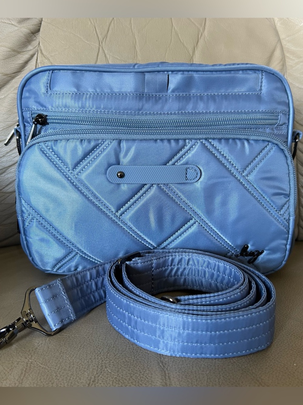 Lug Carousel XL 2 Crossbody Bag Purse Blue Moon EUC